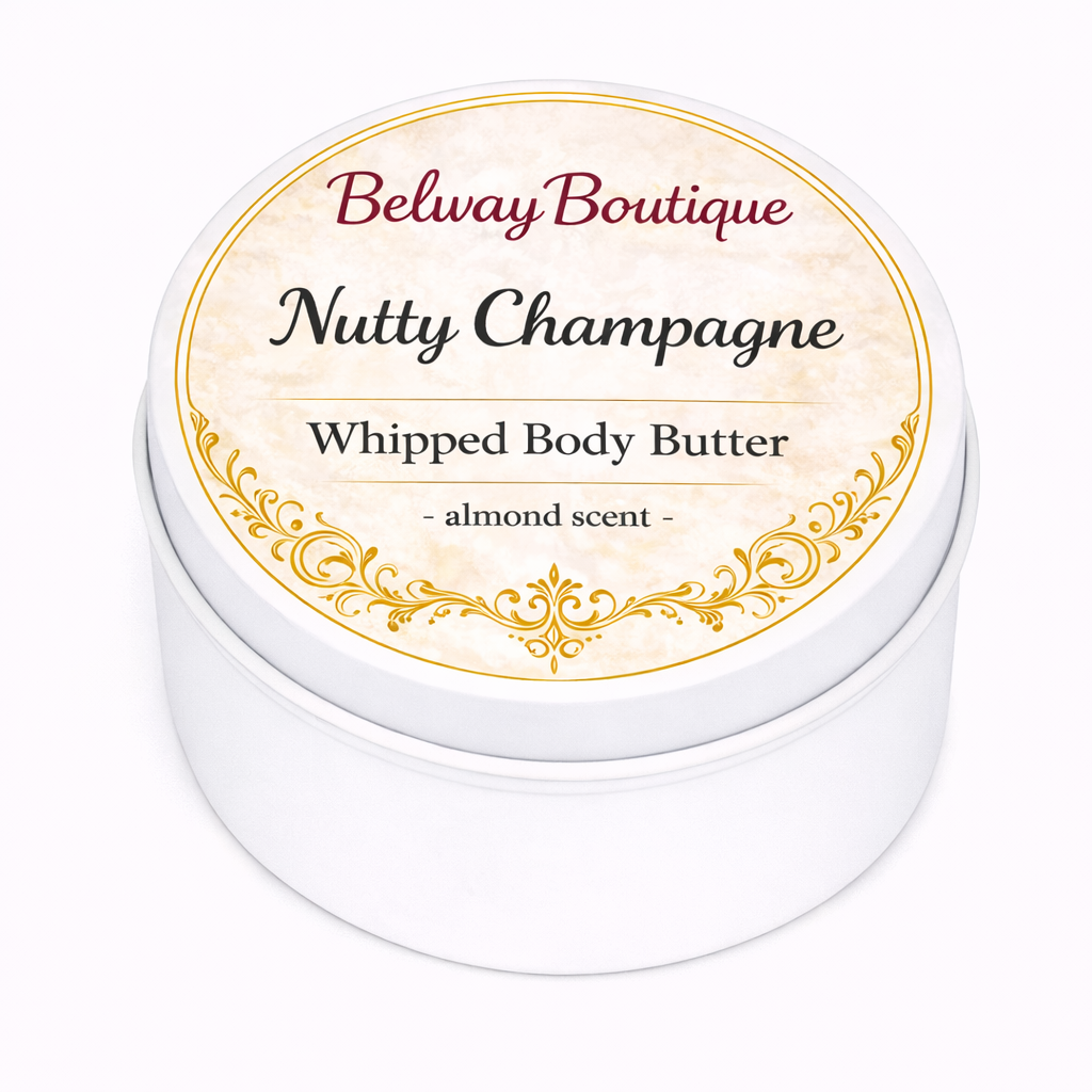 Body Butter - NUTTY CHAMPAGNE - Almond Scented - 2 oz